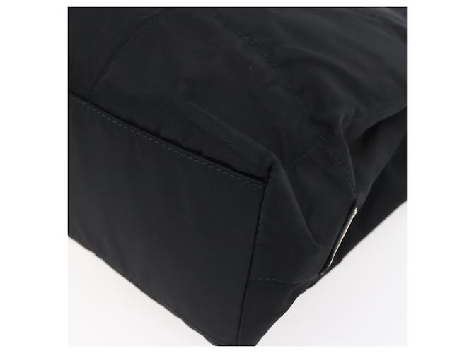 Borsa Tote PRADA in nylon nero argento Auth bs31175 - vista 15