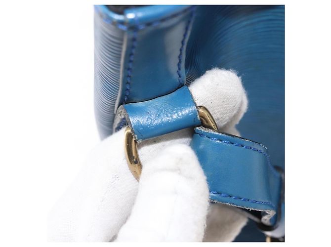 Noe LOUIS VUITTON Bolsa de Ombro Petit Noé Epi Azul M44105 LV Auth BA7654 - vista 12