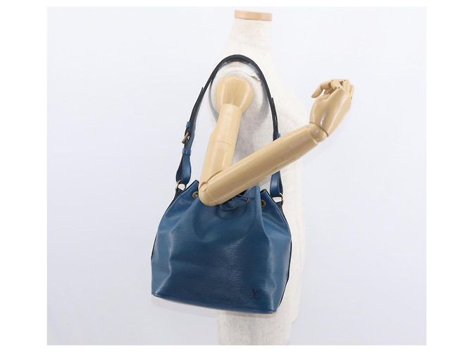 Noe LOUIS VUITTON Bolsa de Ombro Petit Noé Epi Azul M44105 LV Auth BA7654 - vista 21