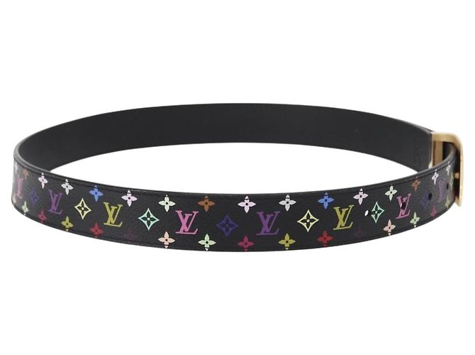 LOUIS VUITTON Multicolor Care Gürtel 70-80 Schwarz M9271 Auth LV am9640 - Ansicht 4