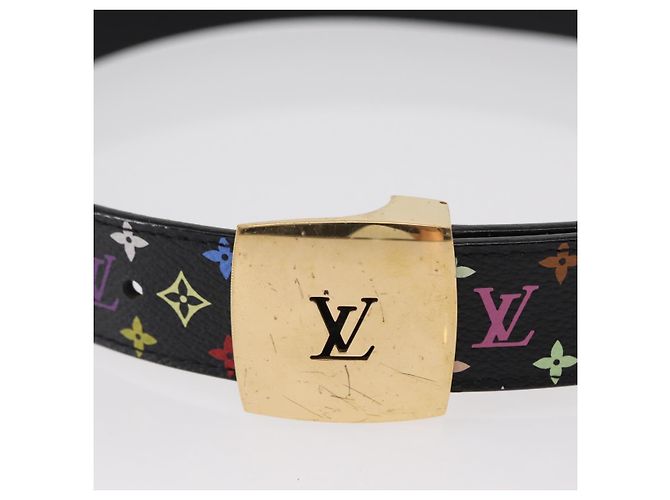 LOUIS VUITTON Multicolor Care Gürtel 70-80 Schwarz M9271 Auth LV am9640 - Ansicht 5