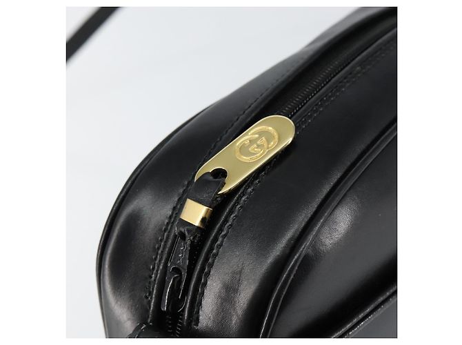 Borsa a Spalla in Pelle Nera e Oro Auth BA7973 di GUCCI Nero D'oro - vista 16