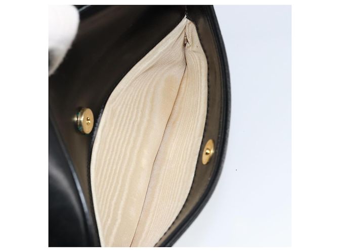 Borsa a Spalla in Pelle Nera e Oro Auth BA7973 di GUCCI Nero D'oro - vista 22