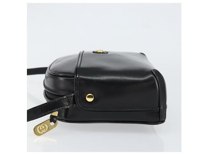 Borsa a Spalla in Pelle Nera e Oro Auth BA7973 di GUCCI Nero D'oro - vista 5