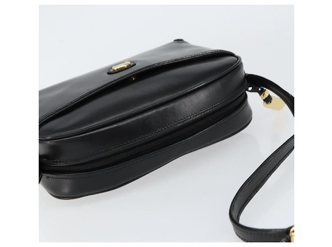 Borsa a Spalla in Pelle Nera e Oro Auth BA7973 di GUCCI Nero D'oro - vista 6