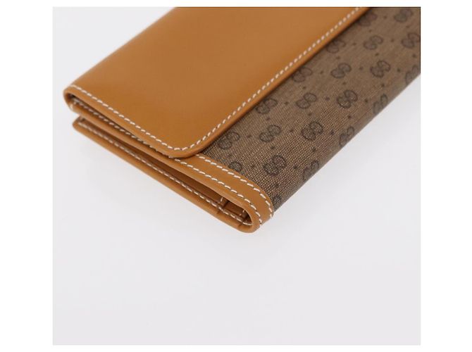 GUCCI Cartera Larga Micro GG Supreme PVC Beige Oro 035 001 0758 Auth am9600V - vista 10