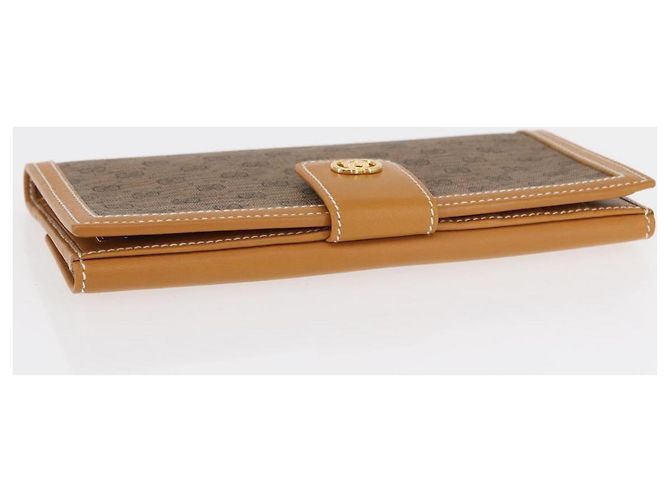 GUCCI Cartera Larga Micro GG Supreme PVC Beige Oro 035 001 0758 Auth am9600V - vista 6