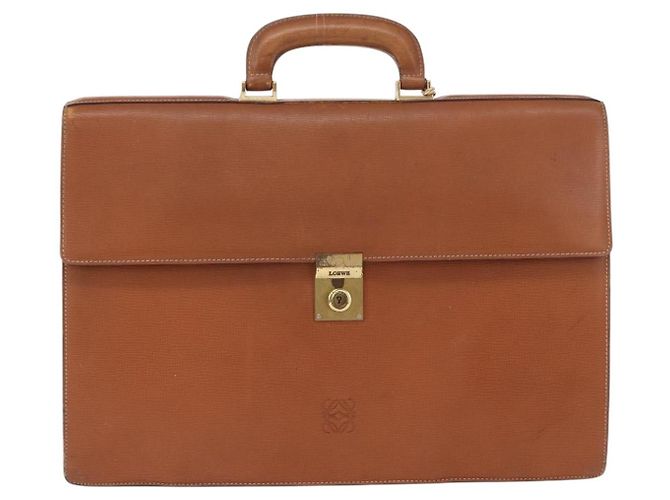 LOEWE Cartella Anagramma Pelle Verde Oro Auth bs30318 D'oro - vista 13