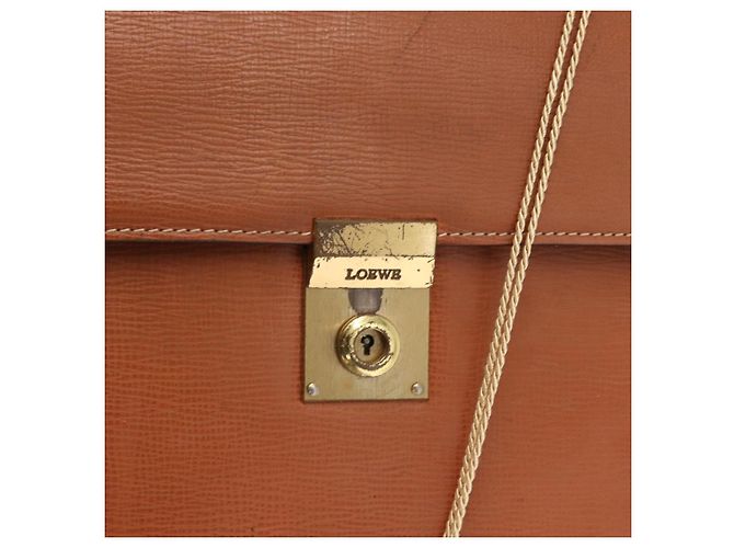 LOEWE Cartella Anagramma Pelle Verde Oro Auth bs30318 D'oro - vista 9