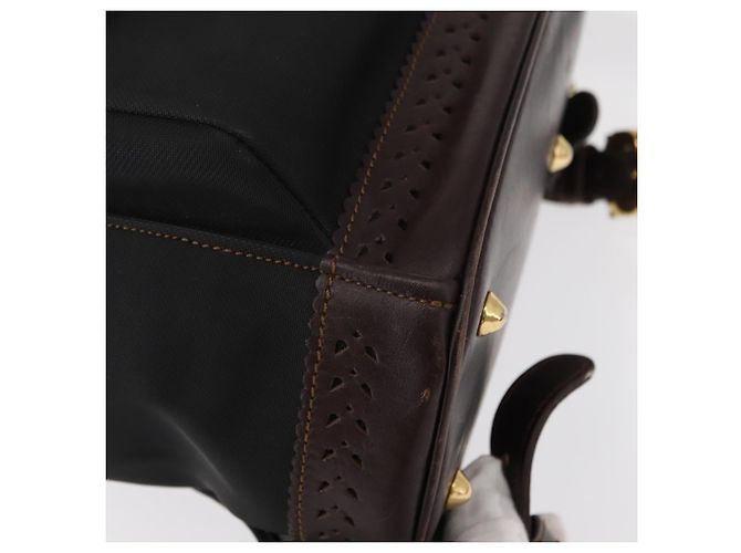 Zaino LOEWE in tela PVC nero e oro Auth 150809 D'oro - vista 10