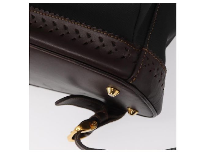 Zaino LOEWE in tela PVC nero e oro Auth 150809 D'oro - vista 15