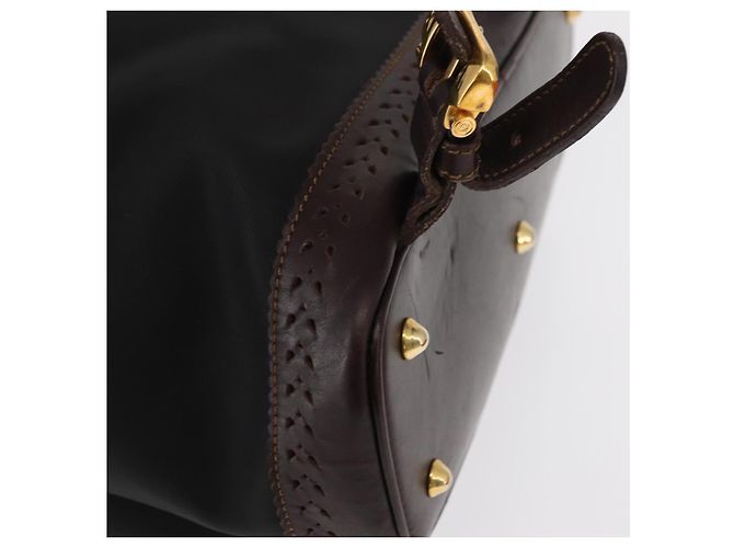 Zaino LOEWE in tela PVC nero e oro Auth 150809 D'oro - vista 16