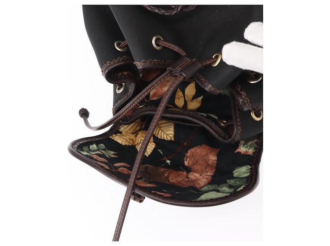 Zaino LOEWE in tela PVC nero e oro Auth 150809 D'oro - vista 19