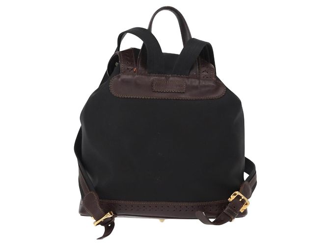 Zaino LOEWE in tela PVC nero e oro Auth 150809 D'oro - vista 2