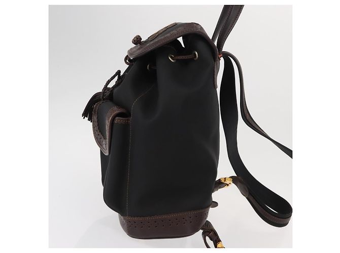 Zaino LOEWE in tela PVC nero e oro Auth 150809 D'oro - vista 3