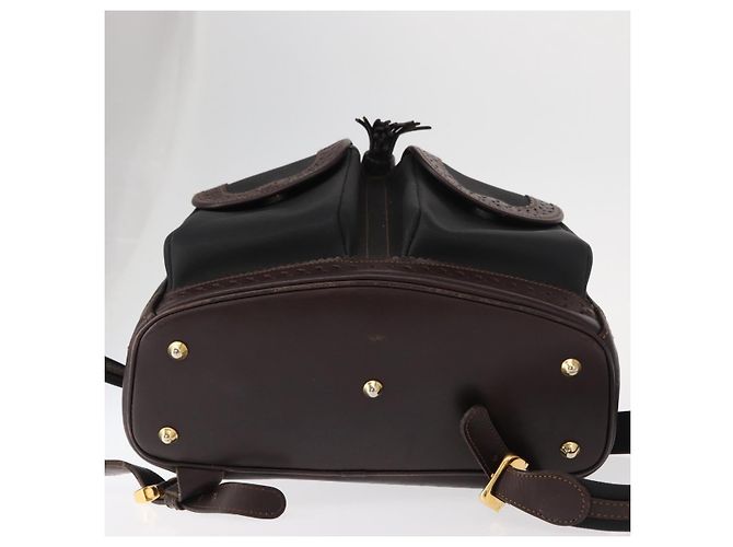 Zaino LOEWE in tela PVC nero e oro Auth 150809 D'oro - vista 5