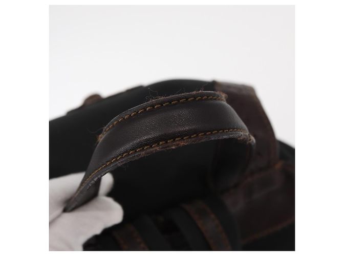 Zaino LOEWE in tela PVC nero e oro Auth 150809 D'oro - vista 7