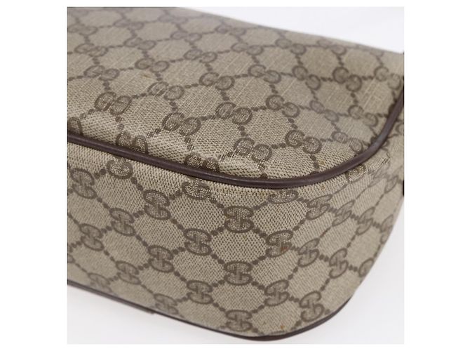 Borsa Gucci GG Supreme Web Sherry Line PVC Beige Oro Rosso 89 02 032 Auth SW1762 D'oro - vista 12