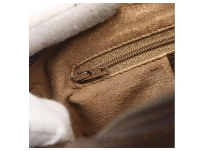 Borsa Gucci GG Supreme Web Sherry Line PVC Beige Oro Rosso 89 02 032 Auth SW1762 D'oro - vista 17