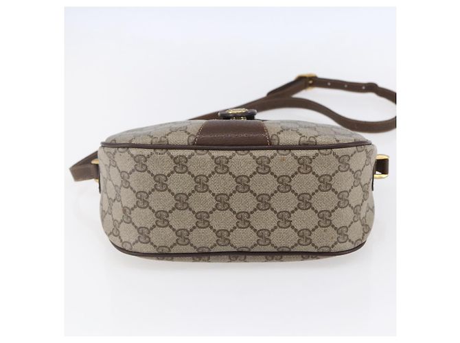 Borsa Gucci GG Supreme Web Sherry Line PVC Beige Oro Rosso 89 02 032 Auth SW1762 D'oro - vista 9
