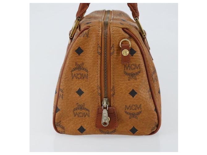 Borsa MCM Logogram Vicetos in pelle PVC marrone e oro Auth BA7689 D'oro - vista 4
