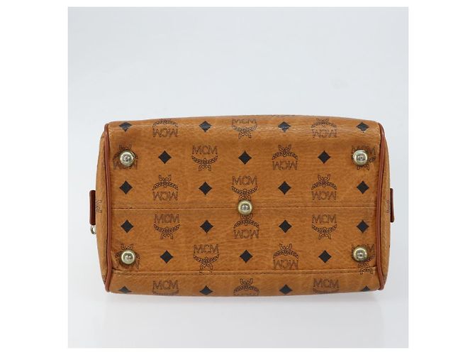 Borsa MCM Logogram Vicetos in pelle PVC marrone e oro Auth BA7689 D'oro - vista 9