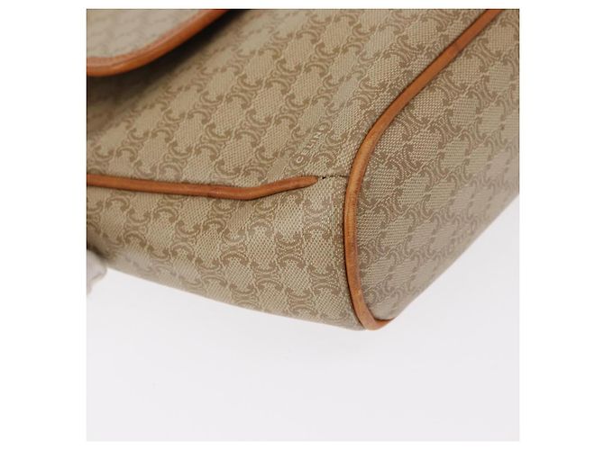 Céline Borsa a Spalla in Tela Macadam CELINE PVC Beige Oro Auth 152081 D'oro - vista 14