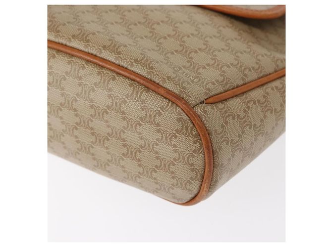 Céline Borsa a Spalla in Tela Macadam CELINE PVC Beige Oro Auth 152081 D'oro - vista 15