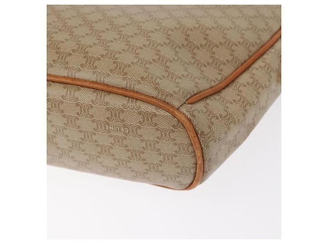 Céline Borsa a Spalla in Tela Macadam CELINE PVC Beige Oro Auth 152081 D'oro - vista 17