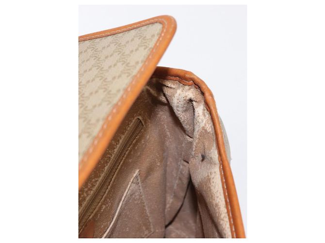 Céline Borsa a Spalla in Tela Macadam CELINE PVC Beige Oro Auth 152081 D'oro - vista 20