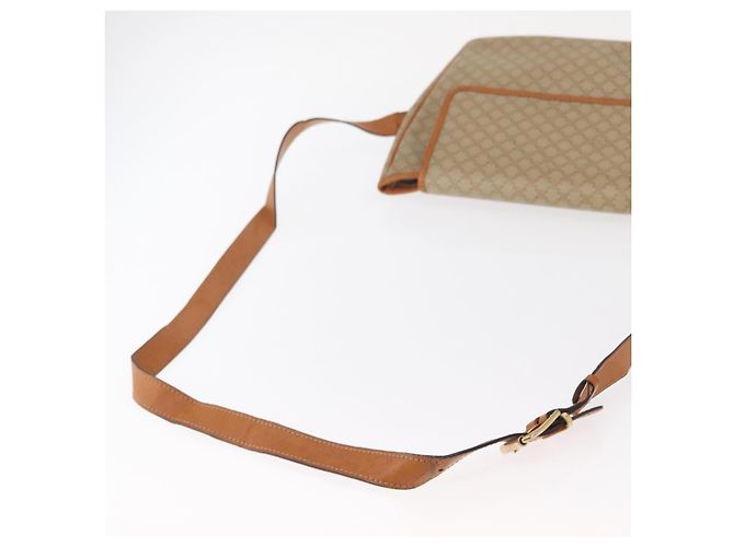 Céline Borsa a Spalla in Tela Macadam CELINE PVC Beige Oro Auth 152081 D'oro - vista 7