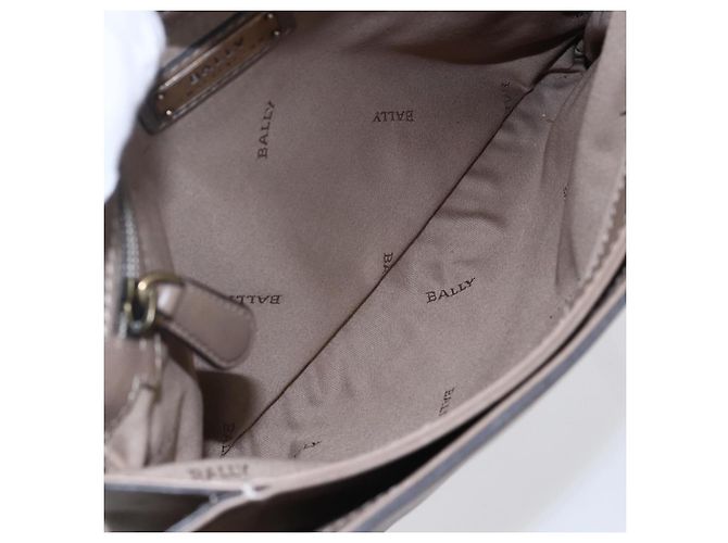 BALLY Borsa a Spalla in Pelle Beige Oro Auth BA7570 D'oro - vista 11