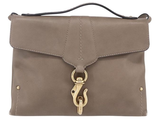 BALLY Borsa a Spalla in Pelle Beige Oro Auth BA7570 D'oro - vista 13