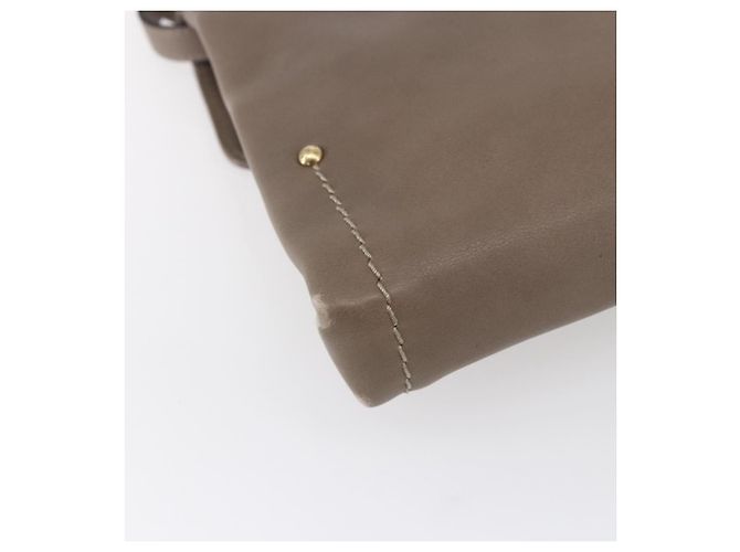 BALLY Borsa a Spalla in Pelle Beige Oro Auth BA7570 D'oro - vista 17