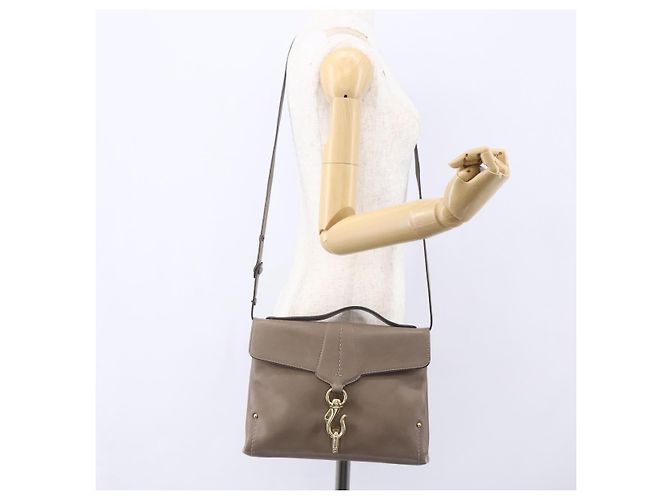 BALLY Borsa a Spalla in Pelle Beige Oro Auth BA7570 D'oro - vista 25