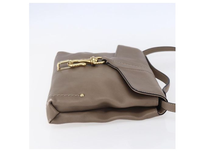 BALLY Borsa a Spalla in Pelle Beige Oro Auth BA7570 D'oro - vista 4