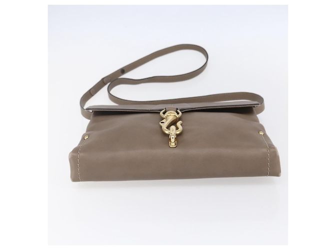 BALLY Borsa a Spalla in Pelle Beige Oro Auth BA7570 D'oro - vista 5
