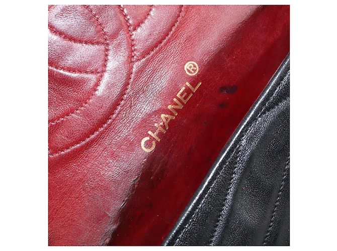Borsa a Spalla CHANEL in Pelle di Agnello Nera Oro CC Auth bs30716 Nero D'oro - vista 10