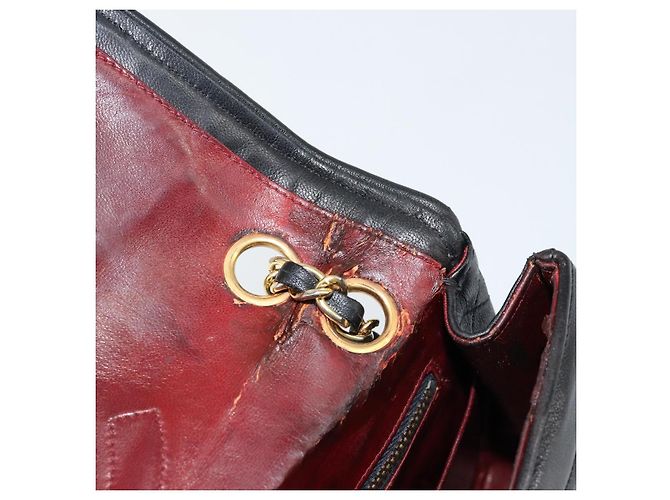 Borsa a Spalla CHANEL in Pelle di Agnello Nera Oro CC Auth bs30716 Nero D'oro - vista 11