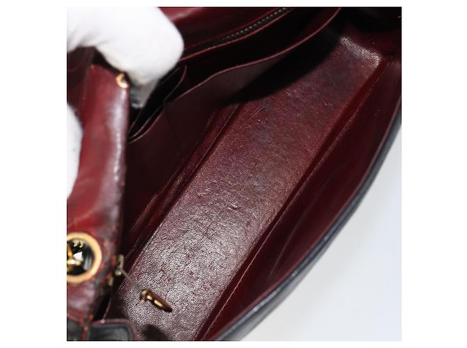 Borsa a Spalla CHANEL in Pelle di Agnello Nera Oro CC Auth bs30716 Nero D'oro - vista 12