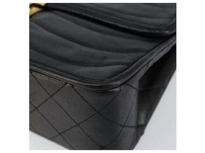 Borsa a Spalla CHANEL in Pelle di Agnello Nera Oro CC Auth bs30716 Nero D'oro - vista 14