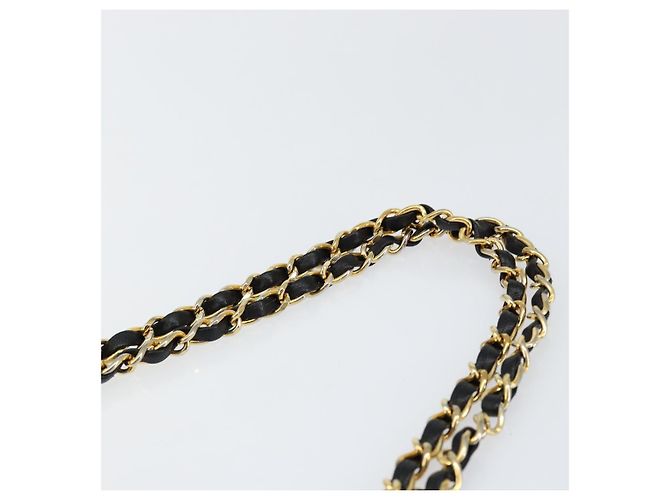 Borsa a Spalla CHANEL in Pelle di Agnello Nera Oro CC Auth bs30716 Nero D'oro - vista 8