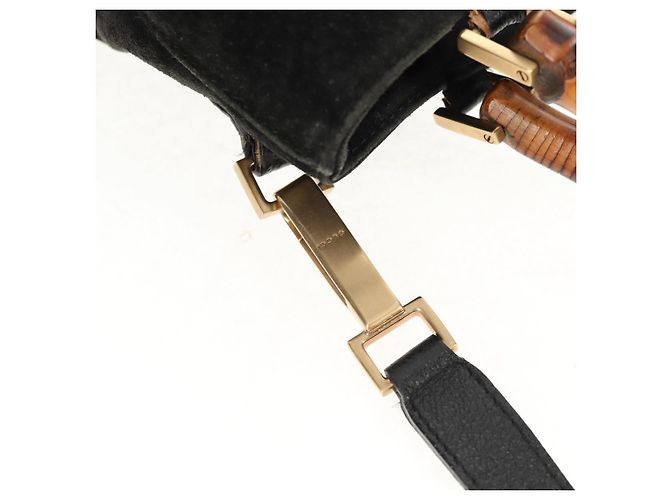 Borsa a mano in suede GUCCI Bamboo 2way Nera 002 2058 0508 0 Auth ep11483 Nero - vista 9
