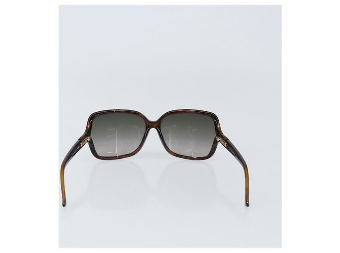 Gafas de sol de plástico marrón de la línea Sherry de GUCCI Auth 148978 Castaño - vista 3