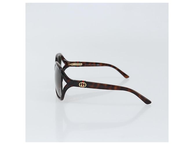 Gafas de sol de plástico marrón de la línea Sherry de GUCCI Auth 148978 Castaño - vista 4