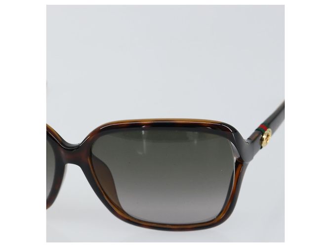 Gafas de sol de plástico marrón de la línea Sherry de GUCCI Auth 148978 Castaño - vista 7
