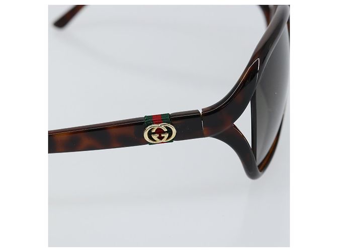 Gafas de sol de plástico marrón de la línea Sherry de GUCCI Auth 148978 Castaño - vista 8