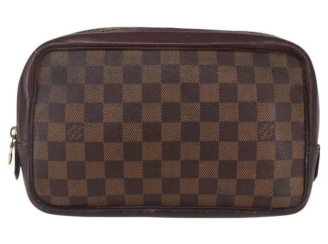 LOUIS VUITTON Trousse Toilette 25 Damier Ebene Borsa Clutch N47624 LV Auth bs30836 - vista 13