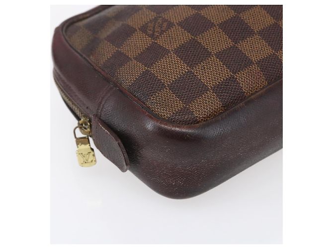LOUIS VUITTON Trousse Toilette 25 Damier Ebene Borsa Clutch N47624 LV Auth bs30836 - vista 14