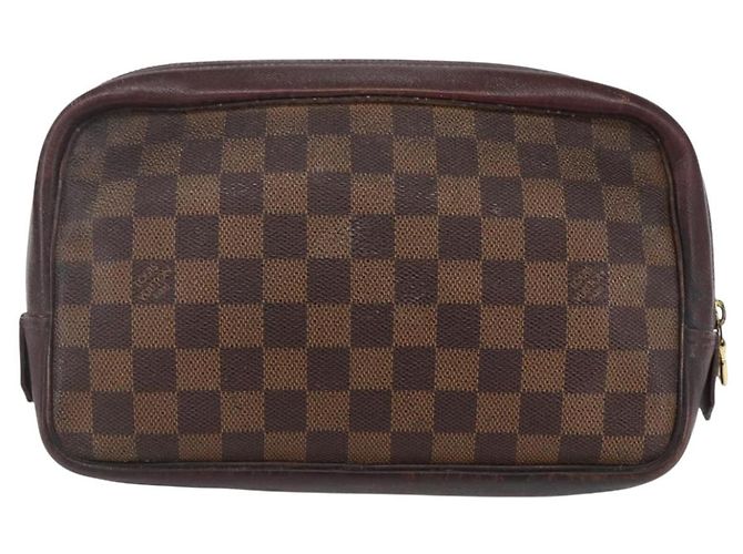LOUIS VUITTON Trousse Toilette 25 Damier Ebene Borsa Clutch N47624 LV Auth bs30836 - vista 2
